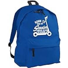 HippoWarehouse 'Born to Ride My Scooter Forced to Go to School' ryggsäck ryggsäck ryggsäck mått: 31 x 42 x 21 cm Kapacitet: 18 liter, Kungsblå, 31 x 42 x 21 cm, Ryggsäck Ryggsäckar