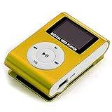 YIWENG Mini bärbar MP3-musikspelare metall clip-on MP3-spelare med LCD-skärm stöd TF-kort bred applikation guld, bärbar MP3-spelare