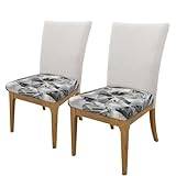 Fyrkantiga pallskydd, 2-pack bekväma sätesöverdrag stretch stol överdrag stolskydd, diamant textur stil kristall