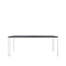 Kartell - Four Table 4523 190x79, Black/White, Scratch-Proof Laminate - Matbord - Ferruccio Laviani - Svart - Laminat/Metall