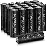 POWEROWL AA batteri 2800 mAh 1,2 V NiMH Mignon AA uppladdningsbart batteri 20 stycken svart säkerhet förpackningsdesign hem AA batteribatterier