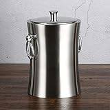 Ice bucket, 2.6L/1.7L/0.8L/Ice Buckets for Parties with Filter, Portable Double Wall Ice Bucket with Lid and Handle, Bar Party Home Champagne Bucket