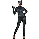 Funidelia | Maskeraddräkt Catwoman klassisk för dam Katt, Superhjältar, DC Comics, Skurkar - Maskeraddräkt för vuxen och roliga tillbehör för fester, karneval och Halloween - Storlek M - Svart