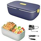 NBHDEK Lunchbox Elektrisk, isolerad Lunchbox Matvärmare med avtagbar 1L behållare i rostfritt stål Bärbar matvärmare Lunchbox för bilkontorshem 110V 12V 24V,lila