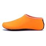 Dykning fenor Sneaker Skor Halkfri rygg våtdräkt strumpor Quick Dry Beach Sandaler Skor Strumpor Yoga inomhusträning (Color : 05-Orange, Size : M)