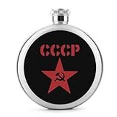 Flagga Sovjetunionen USSR hammare och sickle fickplunta 142 ml läckagesäker spritflaska rostfritt stål vinflaska för bröllopsfest gåvor