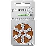 PowerOne batterier för hörapparat storlek 312 – 30 paket med 6 celler