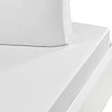 Sensei Maison - monterat ark 140 x 190 cm Versailles - bomullssatin 120 trådar/cm2 - mjuk och hållbar - 100 % kammad bomull - tjock madrass påslakan för 2-sitsig - färg vit