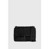 Edie Flap Shoulder Bag - BLACK/GUNMETAL