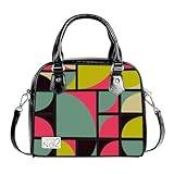 Fashion House NO12 handväska med en axel rem i färgglada tryckta mönster, flerfärgad, L: 26 cm H: 21 cm W: 9 cm