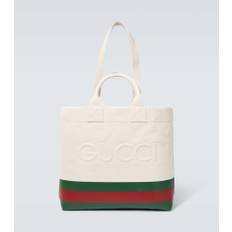 Gucci Logo canvas tote bag - white - One size fits all
