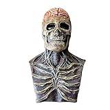 FROVOL Halloween skräckmask verklighet hela huvudet dödskallemask rörlig käke hjälm skelett maskerad demon latex läskig rekvisita halloween mask