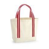Westford Mill Earthaware Organic Boat Bag - Natural/Classic Red - One Size