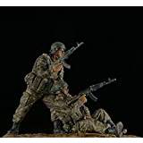 Goodmoel 1/35 Rysk Commando Soldat Skadad Hartsmodell Soldatsats (2 personer) / Omonterad och omålad Soldat Micro Kit / Ja-8543