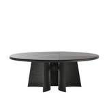 Poliform - Kensington Table Ø 200 cm, Brushed Metal Iron, Top Glossy Carrara Marble - Matbord