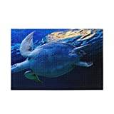 Blå havssköldpadda pussel 500 bitar för vuxna leksaker handgjort pusselspel konstverk för tonåringar pojkar flickor
