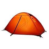 DIGJOBK Bivy tält Super Light Aluminium Pole Dubbelskikt Utomhus Mountain Camping Tält Enstaka Person Anti-Storm Högkvalitativ tält(Color:Red)