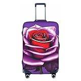 Fuchsia Rose bagageskydd tvättbart, repbeständigt bagageskydd för 45-82 cm bagage, Vitt, X-Large