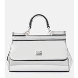 Dolce&Gabbana Sicily Small mirrored leather tote bag - silver - One size fits all