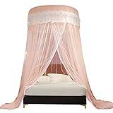 Prinsessa sänggardiner myggnät baldakin monteringsfri golv-till-tak-kupol myggnät sängnät förtjockad sängbaldakin för rum, orange, 120 cm