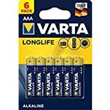 VARTA Longlife AAA Micro LR03 Batterie (6-pack) alkaliska batterier – Made in Germany – idealisk för fjärrkontroll radio väckarklocka och klocka