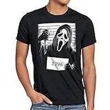 style3 Scream 1996 T-shirt för män halloween skräck mask, svart, XXL