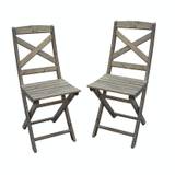 WILMA folding chair 2-pack, ashgrey