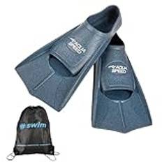 Aqua Speed RECO Set HIGH TECH korta simfenor för vuxna och barn ultra power #simväska ryggsäck | män | kvinnor | träningsfenor | färg: ocean onyx/01, storlek: 33/34
