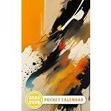 Pocket Calendar 2024 - 2026 With Moon Phase: Three-Year Monthly Planner for Purse , 36 Months from January 2024 to December 2026 | Abstract paint | ... | Brush strokes | Graffiti | Zen meditation - Pocketbok