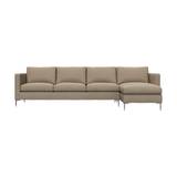 Fogia Alex soffa 3-sits med divan noah 08 dark beige-aluminiumben