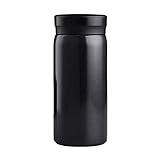 ASADFDAA temugg 320ml Mini Stainless Steel Thermos Nsulation Pot Water Bottle Coffee Mug Vacuum Flasks For Travel Drink Office Home Workplace (Color : Schwarz)
