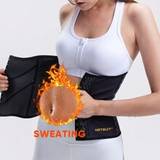 SHEIN Waist Trainer For Women Sauna Waist Graphene Shaper Belly Fat Corset Sweat Suit Tummy Control Shapewear Girdle For Daily Sport Workout Weightlifting G