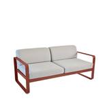Fermob Bellevie 2-sits soffa red ochre, flannel grey dyna