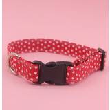 White Hearts On Red Dog Collar