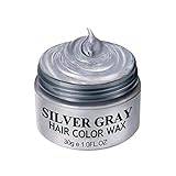 Bonbela silver grått hår färger vax tillfällig hårstyling vax hårfärg vax för män och kvinnor