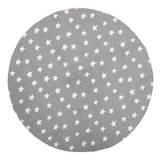 Runder Kinderteppich in Grau mit Sternen, aus Jute, 100 cm Durchmesser, von Bloomingville