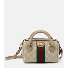 Gucci Ophidia Super Mini leather-trimmed tote bag - neutrals - One size fits all