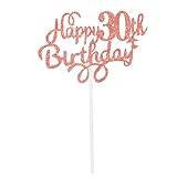 Cupcake Toppers Happy 30th Birthday Cake Topper Personlig Glitter Cake Topper Rose Gold Cake Decorations For Birthday Party Supply