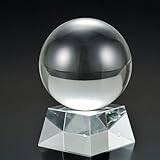 Feng Shui Crystal Natural Transparent Crystal Ball Quartz Crystal for Magic, lensball Photography, Family Decorative, Fortune Teller, Feng Shui, Witch Decor and Halloween Decor,A-9cm/3.5in