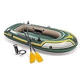 Inflatable Boat with Oars Inflatable Dinghy Boat Heavy Duty Folding Rubber Explorer Boat Kayak