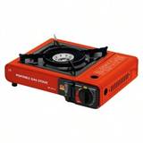 SHEIN Portable Outdoor Gas Stove Card Type Magnetic Furnace Camping Gas Stove, Red Color