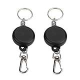 5/10 Pieces Retractable Keychain with 23.6 Inch Stainless Steel Retractable Cord Anti-Lose Keychain for Key (Säljer fem för en)