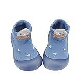 Skor fritid strumpor djur spädbarn småbarn inomhus vandrare baby elastisk söt första baby skor damer stängd, blå, 24 EU