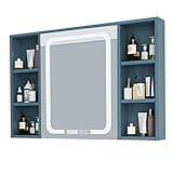 Medicinskåp för badrum med ljus och spegelskåp för badrum med lampor och avfuktare för kök, vardagsrum och tvättstuga (Färg: A, Storlek: 110x67cm)
