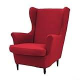 UTTASU Allinclusive Wingback stolskydd, fullt skydd, mjuka och bekväma, tyger, modern design (röd)