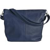 Handväska i läder mörkblå