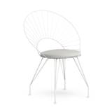 Desirée stol vit/ljusgrå dyna