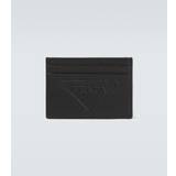 Prada Logo-embossed leather card holder - black - One size fits all