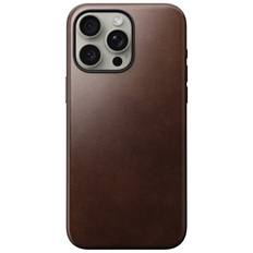 Nomad iPhone 15 Pro Max Modern Skal Horween Leather MagSafe Rustic Brun