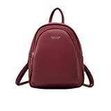 M.lemo925 Multifunktionsryggsäck för kvinnor slingväska liten storlek dagväska ledig vandringsryggsäck flickor handväska, Röd